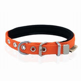 Doggie Comfort Woven Dog Collar Orange Adjustable 20-25cm