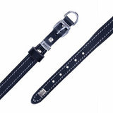 Doggie Comfort Leather Dog Collar Black 1.5x20-25 cm