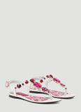Dolce & Gabbana Women Crystal Embellished Majolica Sandals