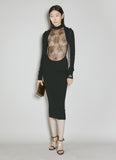 Dolce & Gabbana Women Chantilly Lace Insert Jersey Dress
