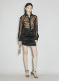 Dolce & Gabbana Women Ruched Silk Mini Skirt