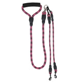 Double Dog Leash No-Tangle with Swivel Coupler Padded Handle