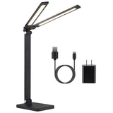 Double Head Desk Lamp with Wireless Charging USB Port