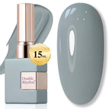 Double Rhythm 15ML Gel Nail Polish Pure Sheer Same Color Same Bottle Soak Off Gel Polish Art Manicure Salon DIY at Home for Women (Milky White-A1075)