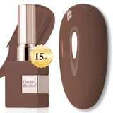 Double Rhythm 15ML Gel Nail Polish Pure Sheer Same Color Same Bottle Soak Off Gel Polish Art Manicure Salon DIY at Home for Women (Milky White-A1075)
