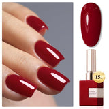Double Rhythm 15ML Gel Nail Polish Pure Sheer Same Color Same Bottle Soak Off Gel Polish Art Manicure Salon DIY at Home for Women (Milky White-A1075)