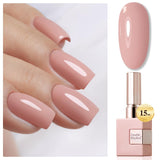 Double Rhythm 15ML Gel Nail Polish Pure Sheer Same Color Same Bottle Soak Off Gel Polish Art Manicure Salon DIY at Home for Women (Milky White-A1075)