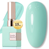 Double Rhythm 15ML Gel Nail Polish Pure Sheer Same Color Same Bottle Soak Off Gel Polish Art Manicure Salon DIY at Home for Women (Milky White-A1075)