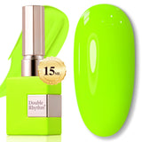 Double Rhythm 15ML Gel Nail Polish Pure Sheer Same Color Same Bottle Soak Off Gel Polish Art Manicure Salon DIY at Home for Women (Milky White-A1075)