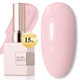 Double Rhythm 15ML Gel Nail Polish Pure Sheer Same Color Same Bottle Soak Off Gel Polish Art Manicure Salon DIY at Home for Women (Milky White-A1075)