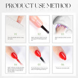 Double Rhythm 15ML Gel Nail Polish Pure Sheer Same Color Same Bottle Soak Off Gel Polish Art Manicure Salon DIY at Home for Women (Milky White-A1075)
