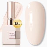 Double Rhythm 15ML Gel Nail Polish Pure Sheer Same Color Same Bottle Soak Off Gel Polish Art Manicure Salon DIY at Home for Women (Milky White-A1075)