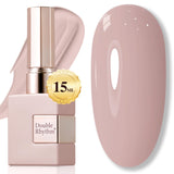 Double Rhythm 15ML Gel Nail Polish Pure Sheer Same Color Same Bottle Soak Off Gel Polish Art Manicure Salon DIY at Home for Women (Milky White-A1075)