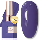 Double Rhythm 15ML Gel Nail Polish Pure Sheer Same Color Same Bottle Soak Off Gel Polish Art Manicure Salon DIY at Home for Women (Milky White-A1075)