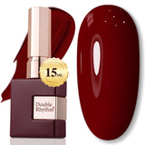 Double Rhythm 15ML Gel Nail Polish Pure Sheer Same Color Same Bottle Soak Off Gel Polish Art Manicure Salon DIY at Home for Women (Milky White-A1075)