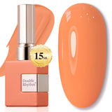 Double Rhythm 15ML Gel Nail Polish Pure Sheer Same Color Same Bottle Soak Off Gel Polish Art Manicure Salon DIY at Home for Women (Milky White-A1075)