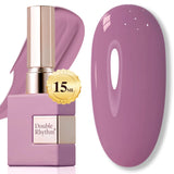 Double Rhythm 15ML Gel Nail Polish Pure Sheer Same Color Same Bottle Soak Off Gel Polish Art Manicure Salon DIY at Home for Women (Milky White-A1075)