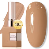 Double Rhythm 15ML Gel Nail Polish Pure Sheer Same Color Same Bottle Soak Off Gel Polish Art Manicure Salon DIY at Home for Women (Milky White-A1075)