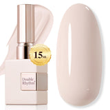 Double Rhythm 15ML Gel Nail Polish Pure Sheer Same Color Same Bottle Soak Off Gel Polish Art Manicure Salon DIY at Home for Women (Milky White-A1075)