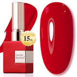 Double Rhythm 15ML Gel Nail Polish Pure Sheer Same Color Same Bottle Soak Off Gel Polish Art Manicure Salon DIY at Home for Women (Milky White-A1075)