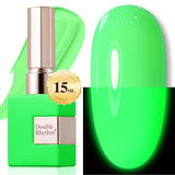 Double Rhythm 15ML Gel Nail Polish Pure Sheer Same Color Same Bottle Soak Off Gel Polish Art Manicure Salon DIY at Home for Women (Milky White-A1075)