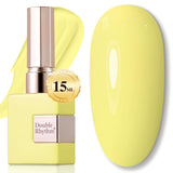 Double Rhythm 15ML Gel Nail Polish Pure Sheer Same Color Same Bottle Soak Off Gel Polish Art Manicure Salon DIY at Home for Women (Milky White-A1075)