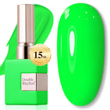 Double Rhythm 15ML Gel Nail Polish Pure Sheer Same Color Same Bottle Soak Off Gel Polish Art Manicure Salon DIY at Home for Women (Milky White-A1075)