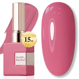 Double Rhythm 15ML Gel Nail Polish Pure Sheer Same Color Same Bottle Soak Off Gel Polish Art Manicure Salon DIY at Home for Women (Milky White-A1075)