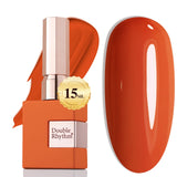 Double Rhythm 15ML Gel Nail Polish Pure Sheer Same Color Same Bottle Soak Off Gel Polish Art Manicure Salon DIY at Home for Women (Milky White-A1075)