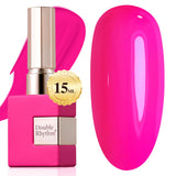 Double Rhythm 15ML Gel Nail Polish Pure Sheer Same Color Same Bottle Soak Off Gel Polish Art Manicure Salon DIY at Home for Women (Milky White-A1075)