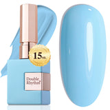 Double Rhythm 15ML Gel Nail Polish Pure Sheer Same Color Same Bottle Soak Off Gel Polish Art Manicure Salon DIY at Home for Women (Milky White-A1075)