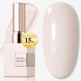 Double Rhythm 15ML Gel Nail Polish Pure Sheer Same Color Same Bottle Soak Off Gel Polish Art Manicure Salon DIY at Home for Women (Milky White-A1075)