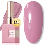 Double Rhythm 15ML Gel Nail Polish Pure Sheer Same Color Same Bottle Soak Off Gel Polish Art Manicure Salon DIY at Home for Women (Milky White-A1075)