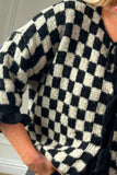 Double Take Tied Checkered Dropped Shoulder Flounce Sleeve Cardigan from S to XL