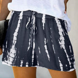 Doublju Women's Loose Fit Comfortable Elastic Waist Band and Strap Casual Shorts