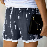 Doublju Women's Loose Fit Comfortable Elastic Waist Band and Strap Casual Shorts