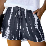 Doublju Women's Loose Fit Comfortable Elastic Waist Band and Strap Casual Shorts