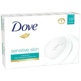 Dove Beauty Bar Soap Sensitive, 8 Bars for Sensitive Skin, Fragrance Free and Hypoallergenic 3.75 oz