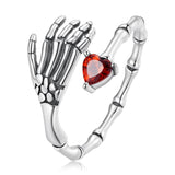 925 Sterling Silver Pavé Setting CZ Oxidized Ring