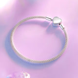 925 Sterling Silver Bracelet 17.0cm Inner Diameter for Women