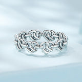 925 Sterling Silver Oxidized Ring - Size 6 for Women