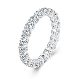 925 Sterling Silver 3mm Moissanite Ring for Women Size 6