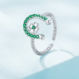 925 Sterling Silver Plated Platinum CZ Ring for Women
