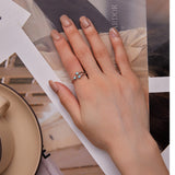 925 Sterling Silver Translucent Opal Ring for Women