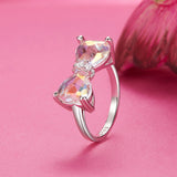 925 Sterling Silver 6.0 Size Pavé Setting CZ Ring for Women