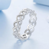 925 Sterling Silver and White Gold 0.5cm Ring Size 6.0