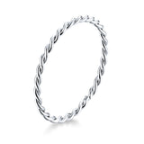 925 Sterling Silver Plated Platinum Ring Size 6.0 for Women