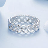 925 Sterling Silver and White Gold 0.5cm Ring Size 6.0
