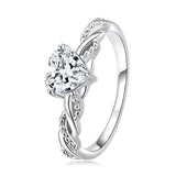 925 Sterling Silver Love Ring with CZ, Size 6.0