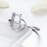925 Sterling Silver Ring Size 5.0 with Platinum Plating for Women